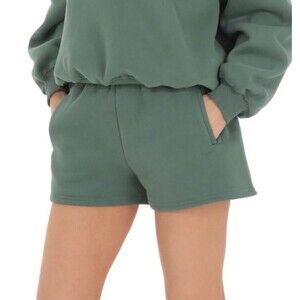 Lucy In The Sky Shorts Women’s Size Medium Green Pockets Stretch Comfort #MN10-1